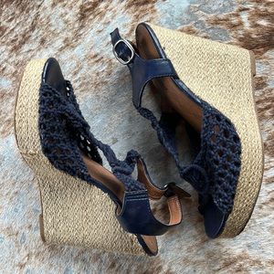 Lucky Brand "Rilo" Macrame Espadrille Wedges